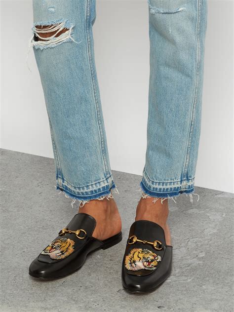 gucci tiger head loafers